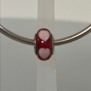 Pandora Red and Pink Heart Charm
